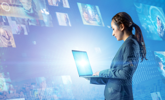 Modern OTT streaming platform showcasing AI-powered content recommendations across connected TV and mobile devices